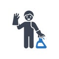 Cleaner With Gloves Icon Royalty Free Stock Photo