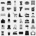 Cleaner icons set, simple style Royalty Free Stock Photo