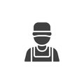 Cleaner man vector icon