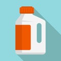 Cleaner protect bottle icon, flat style