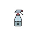 Cleaner spray filled outline icon