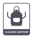cleaner uniform icon in trendy design style. cleaner uniform icon isolated on white background. cleaner uniform vector icon simple