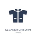 Cleaner Uniform icon. Trendy flat vector Cleaner Uniform icon on