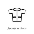 Cleaner Uniform icon. Trendy modern flat linear vector Cleaner U