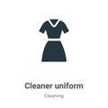 Cleaner uniform vector icon on white background. Flat vector cleaner uniform icon symbol sign from modern cleaning collection for