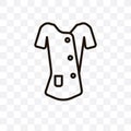 Cleaner Uniform vector linear icon isolated on transparent background, Cleaner Uniform transparency concept can be used for web an