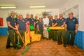 Cleaners team at the kitchen Royalty Free Stock Photo