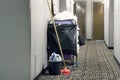 Cleaners trolley at hotel Royalty Free Stock Photo