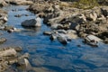 Cleanest river water flowing inbetween the rocks in Karnataka, India