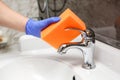 Cleaning agent for plumbing, sponge