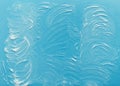 Detergent foam on glass background Royalty Free Stock Photo