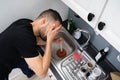 Cleaning Blocked Drain Clog In Kitchen Sink