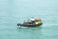 CLEANING BOAT , HONG KONG. Royalty Free Stock Photo