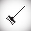 Cleaning broom icon on white background for graphic and web design, Modern simple vector sign. Internet concept. Trendy symbol for