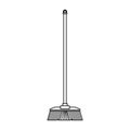Cleaning broom isolated symbol cartoon in black and white