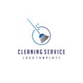 Cleaning Broom Logo design vector