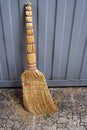 Cleaning the broom mixed trash Royalty Free Stock Photo