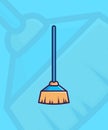 Cleaning Brush Silhouette, cartoon cleaning brush, Clean Sweep: Vector Cleaning Brush