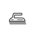 Cleaning brush. Vector illustration decorative design