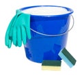 Cleaning bucket isolated Royalty Free Stock Photo