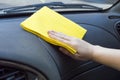 Cleaning the car interior Royalty Free Stock Photo