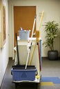 Cleaning cart Royalty Free Stock Photo