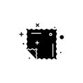 Cleaning Cloth Icon Set. Clean Wipe Rag Table Surface Vector Symbol in a black filled and outlined style. Efficient Cleaning Tool