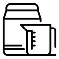 Cleaning clothes powder icon, outline style