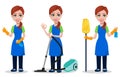 Cleaning company staff in uniform