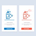 Cleaning, Detergent, Product Blue and Red Download and Buy Now web Widget Card Template