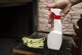 Cleaning a dirty oven for cooking.Household work in the kitchen Royalty Free Stock Photo