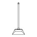 Cleaning dustpan isolated symbol cartoon in black and white