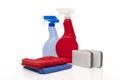 Cleaning equipment on isolated background Royalty Free Stock Photo