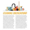 Cleaning flat multicolored vector background with place for your text. Minimalistic design.