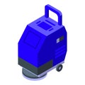 Cleaning floor icon isometric vector. Machine washing Royalty Free Stock Photo