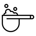 Cleaning foam icon, outline style