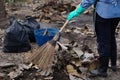 Cleaning garden. Royalty Free Stock Photo