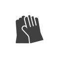 Cleaning gloves vector icon