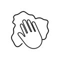 Cleaning hand icon, Vector illustration