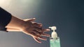 Cleaning hand for protect coronavirus. Royalty Free Stock Photo