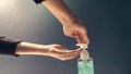 Cleaning hand for protect coronavirus. Royalty Free Stock Photo