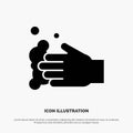Cleaning, Hand, Soap, Wash solid Glyph Icon vector
