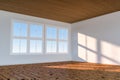 The cleaning house and the sunshine from the window, 3d rendering