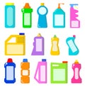 Cleaning household products. Chemical cleaners bottles. Sanitary Royalty Free Stock Photo