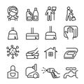 Cleaning , Housekeeping , Hygiene icon set