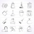 Cleaning and hygiene icons Royalty Free Stock Photo