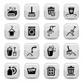 Cleaning icons set Royalty Free Stock Photo