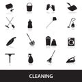 Cleaning icons set eps10 Royalty Free Stock Photo