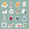 Cleaning icons set Royalty Free Stock Photo