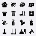 Cleaning icons Royalty Free Stock Photo